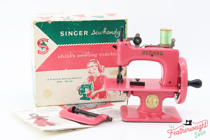 Singer Sewhandy Model 20 - Fully Restored in 'Happy Pink Grapefruit' - Complete Set
