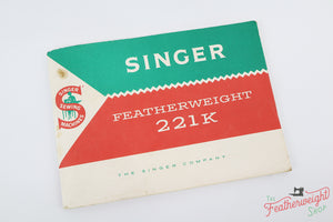 Original Singer Featherweight 221k Manual 1960