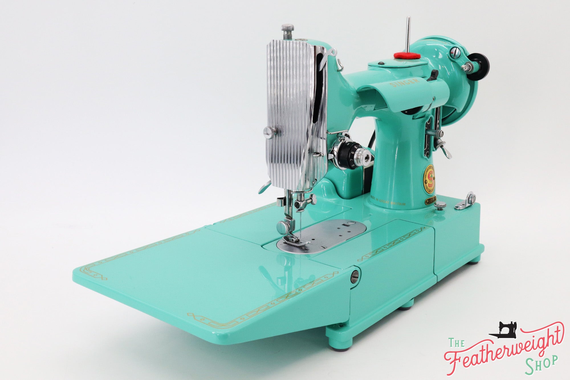 Singer Featherweight 222K Sewing Machine ES523*** - Fully Restored in Caribbean Sea Green