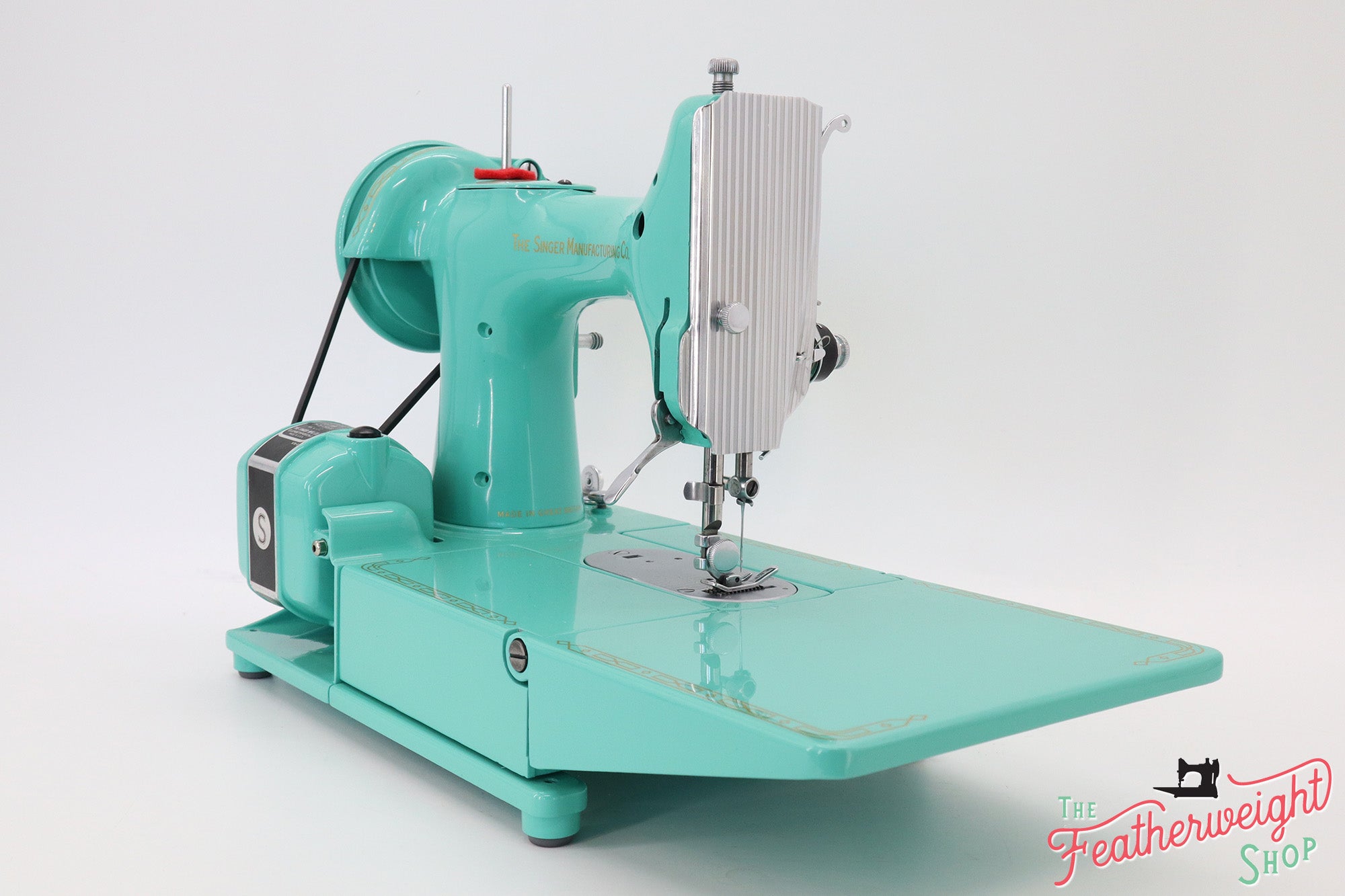 Singer Featherweight 222K Sewing Machine ES523*** - Fully Restored in Caribbean Sea Green