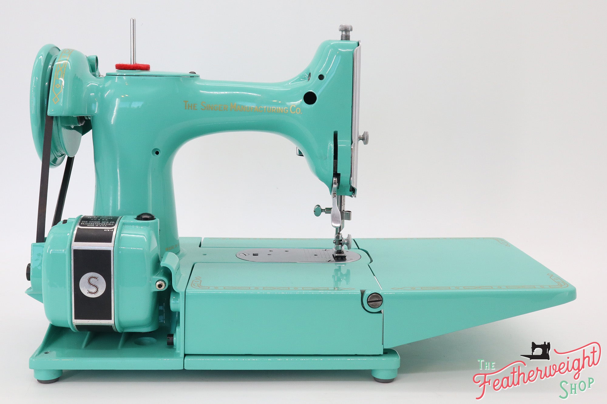 Singer Featherweight 222K Sewing Machine ES523*** - Fully Restored in Caribbean Sea Green