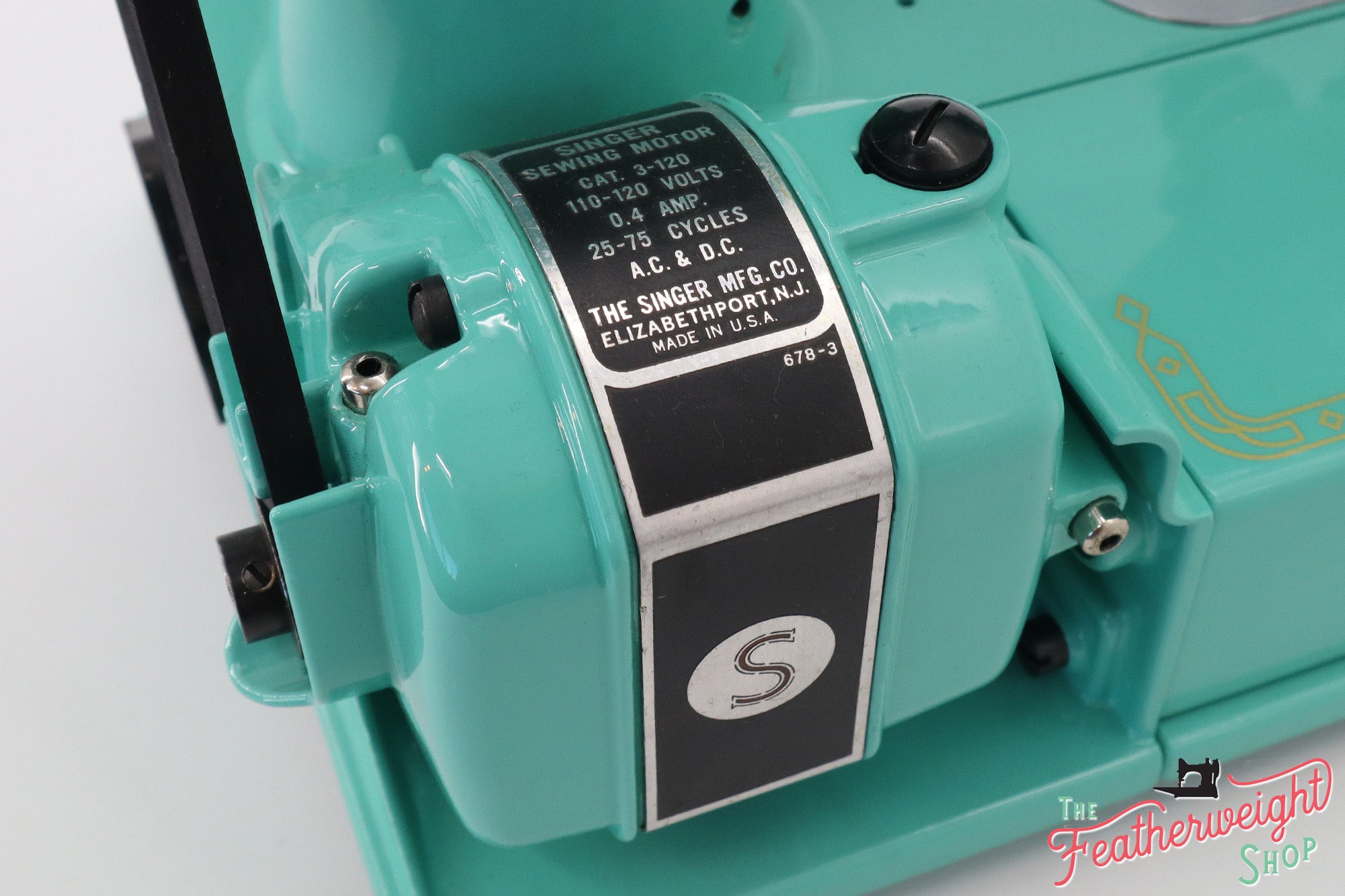 Singer Featherweight 222K Sewing Machine ES523*** - Fully Restored in Caribbean Sea Green