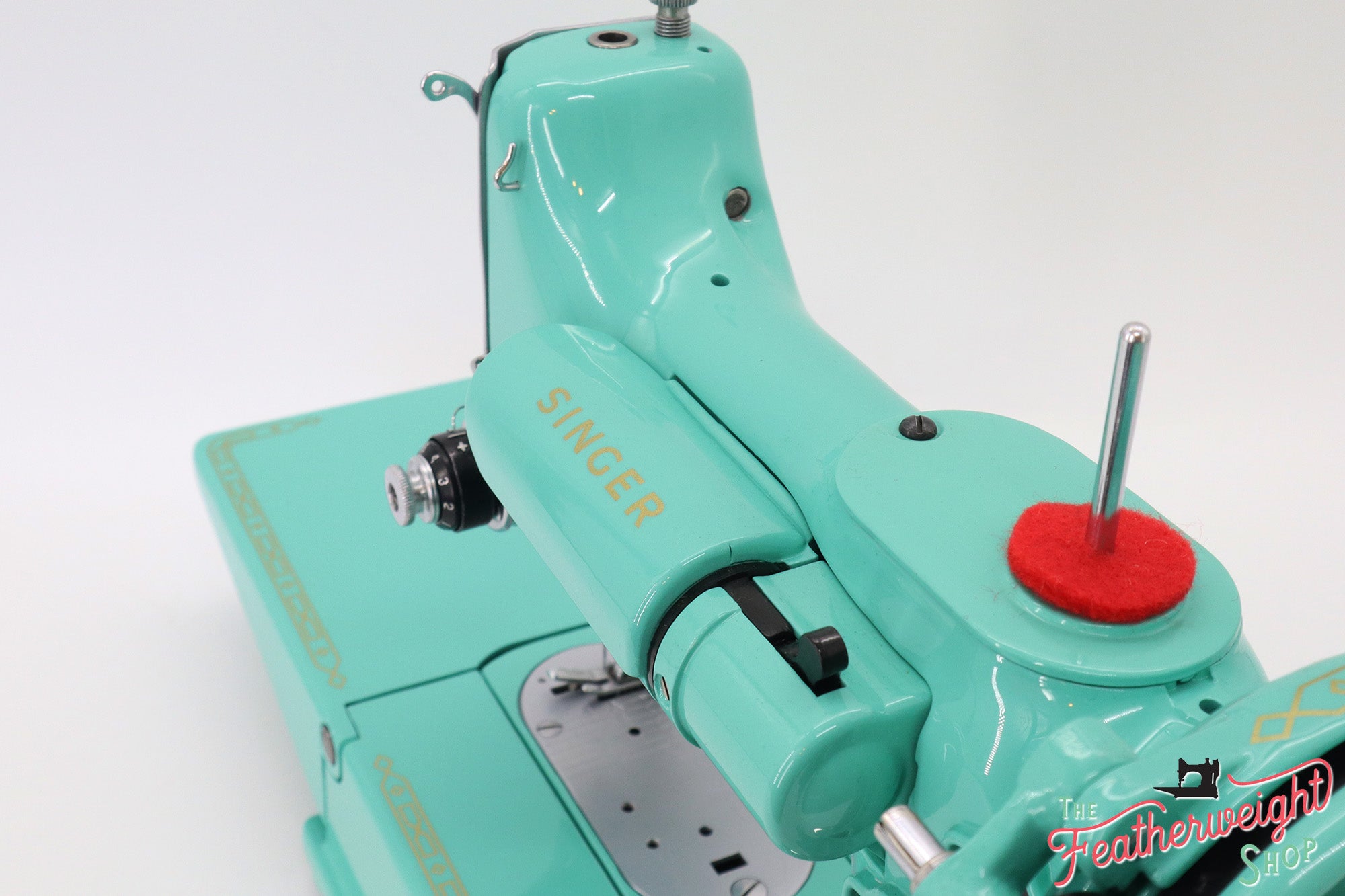 Singer Featherweight 222K Sewing Machine ES523*** - Fully Restored in Caribbean Sea Green