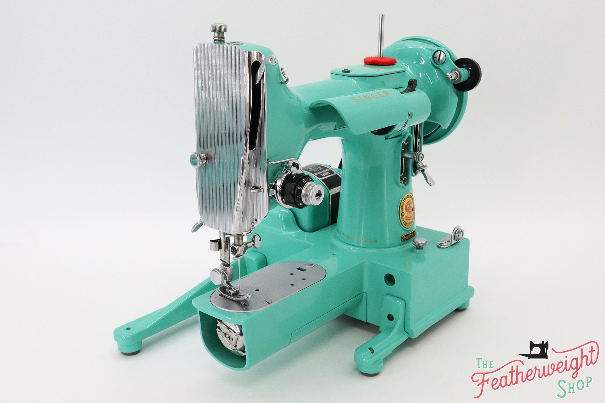 Singer Featherweight 222K Sewing Machine ES523*** - Fully Restored in Caribbean Sea Green