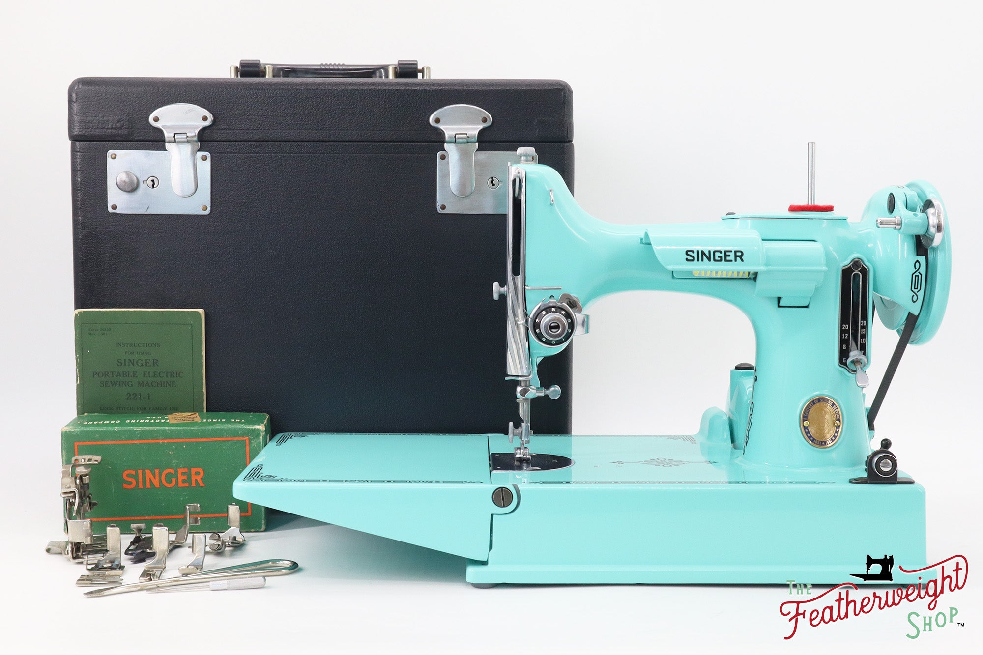 Singer Featherweight 221, Centennial, AJ564*** - Fully Restored in Tiffany Blue