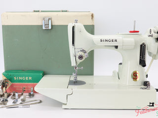 Load image into Gallery viewer, Singer Featherweight 221 Sewing Machine, WHITE FA227***