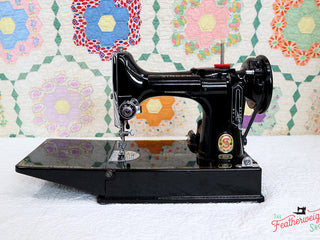 Load image into Gallery viewer, Singer Featherweight 221K Sewing Machine RED &quot;S&quot; ES652***