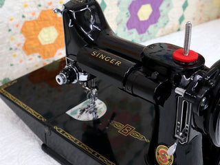 Load image into Gallery viewer, Singer Featherweight 221K Sewing Machine RED &quot;S&quot; ES652***