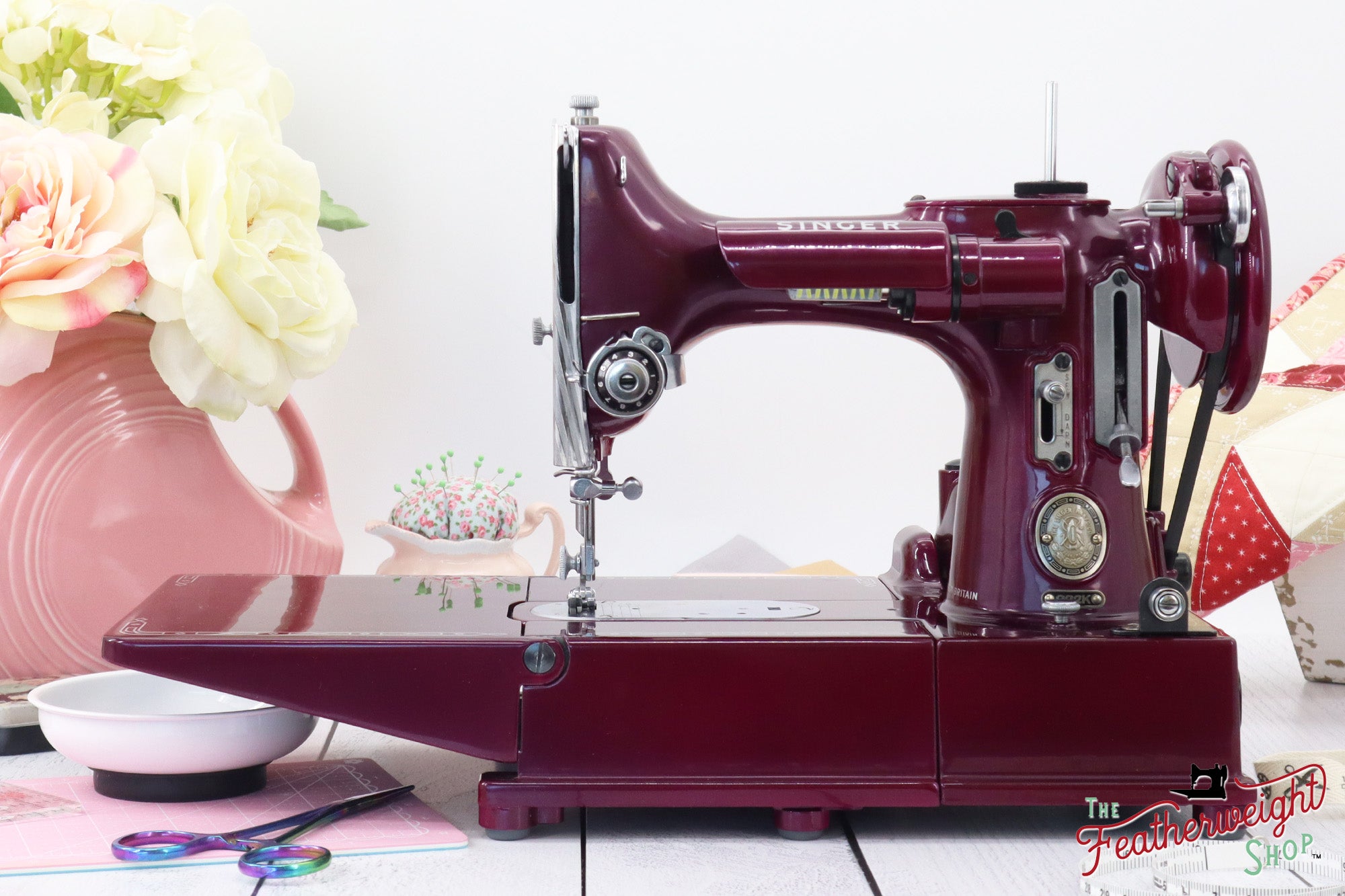 Singer Featherweight 222K - EK6294** - Fully Restored in Friesen Peony