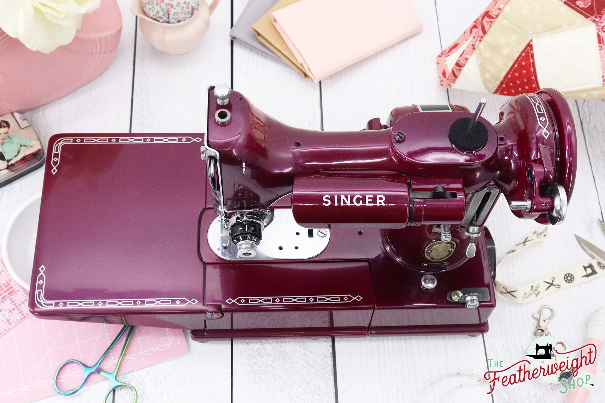 Singer Featherweight 222K - EK6294** - Fully Restored in Friesen Peony