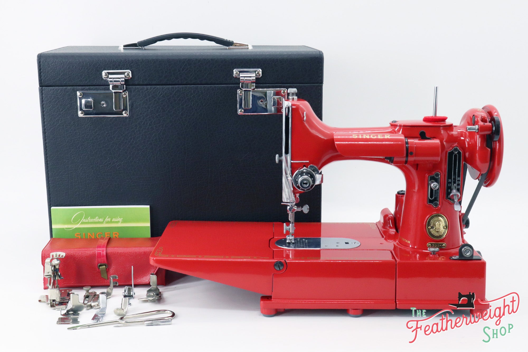 Singer Featherweight 222K Sewing Machine EJ912*** - Fully Restored in Happy Red