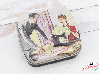 Load image into Gallery viewer, featherweight pin tin box yellow dress