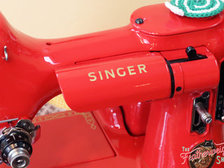 Load image into Gallery viewer, Singer Featherweight 222K Sewing Machine EJ912*** - Fully Restored in Happy Red