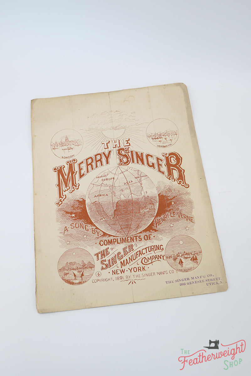 Sheet Music, The Merry Singer 1891 (Vintage Original) - RARE