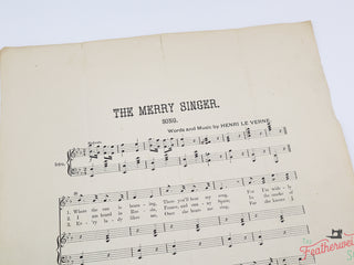 Load image into Gallery viewer, Sheet Music, The Merry Singer 1891 (Vintage Original) - RARE