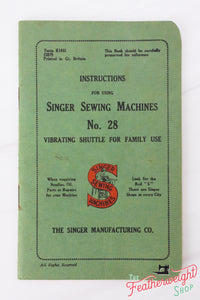 Manual, Singer 28 (Vintage Original)