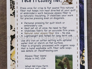 Load image into Gallery viewer, Paca Pressing Mat ®, 9&quot; x 12&quot; - 100% ALPACA - SMALL