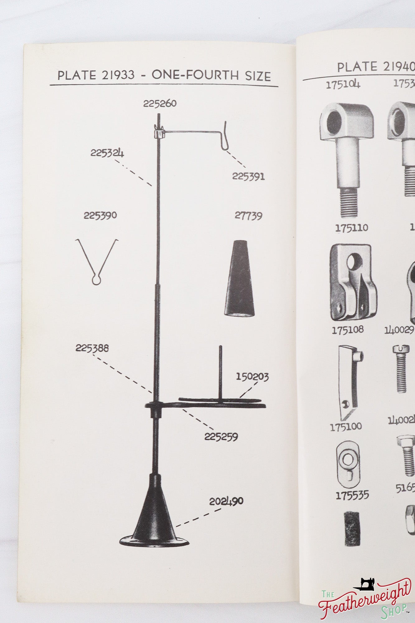 List of Parts Book, Singer 175-60, 1941 (Vintage Original) - RARE