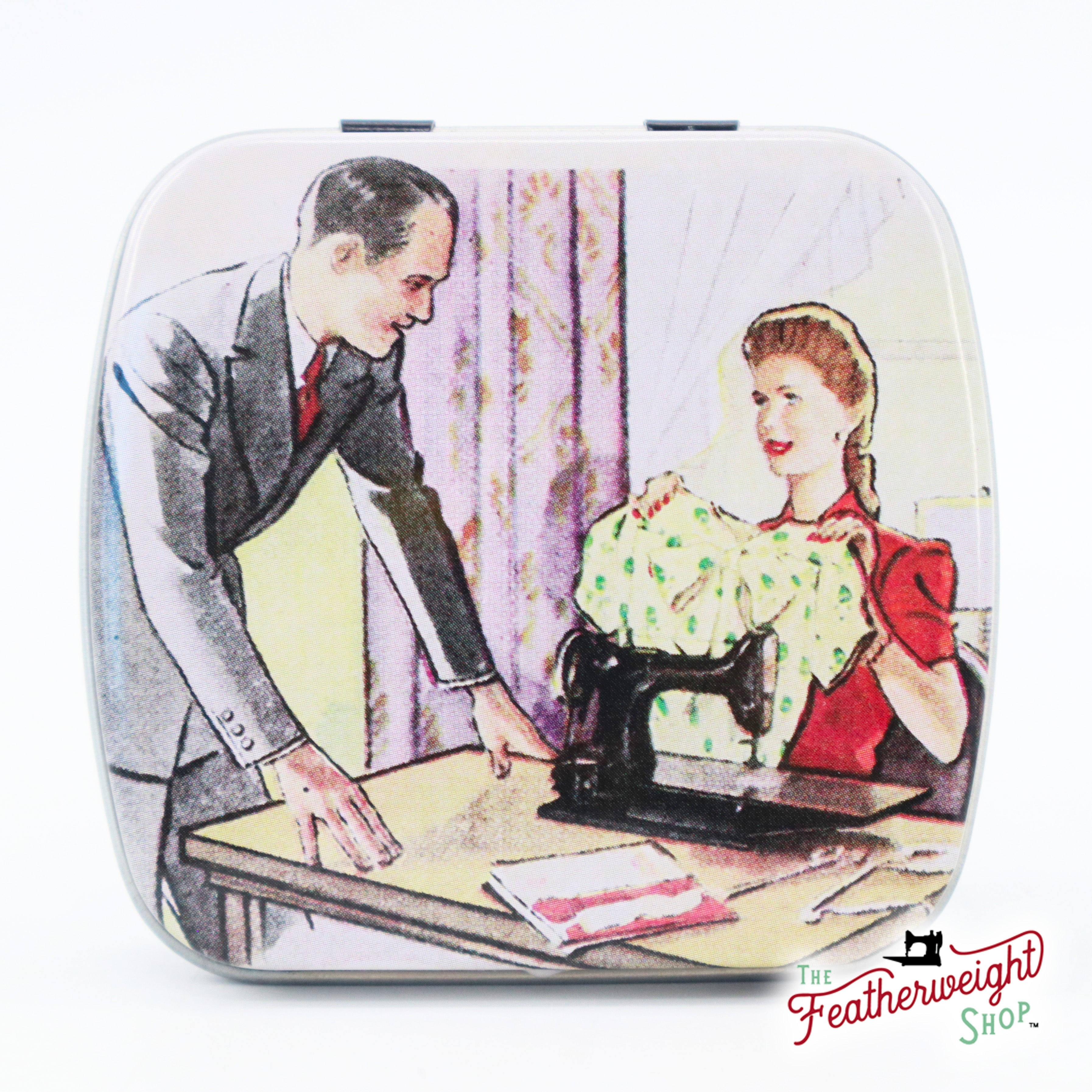 featherweight metal pin tin box