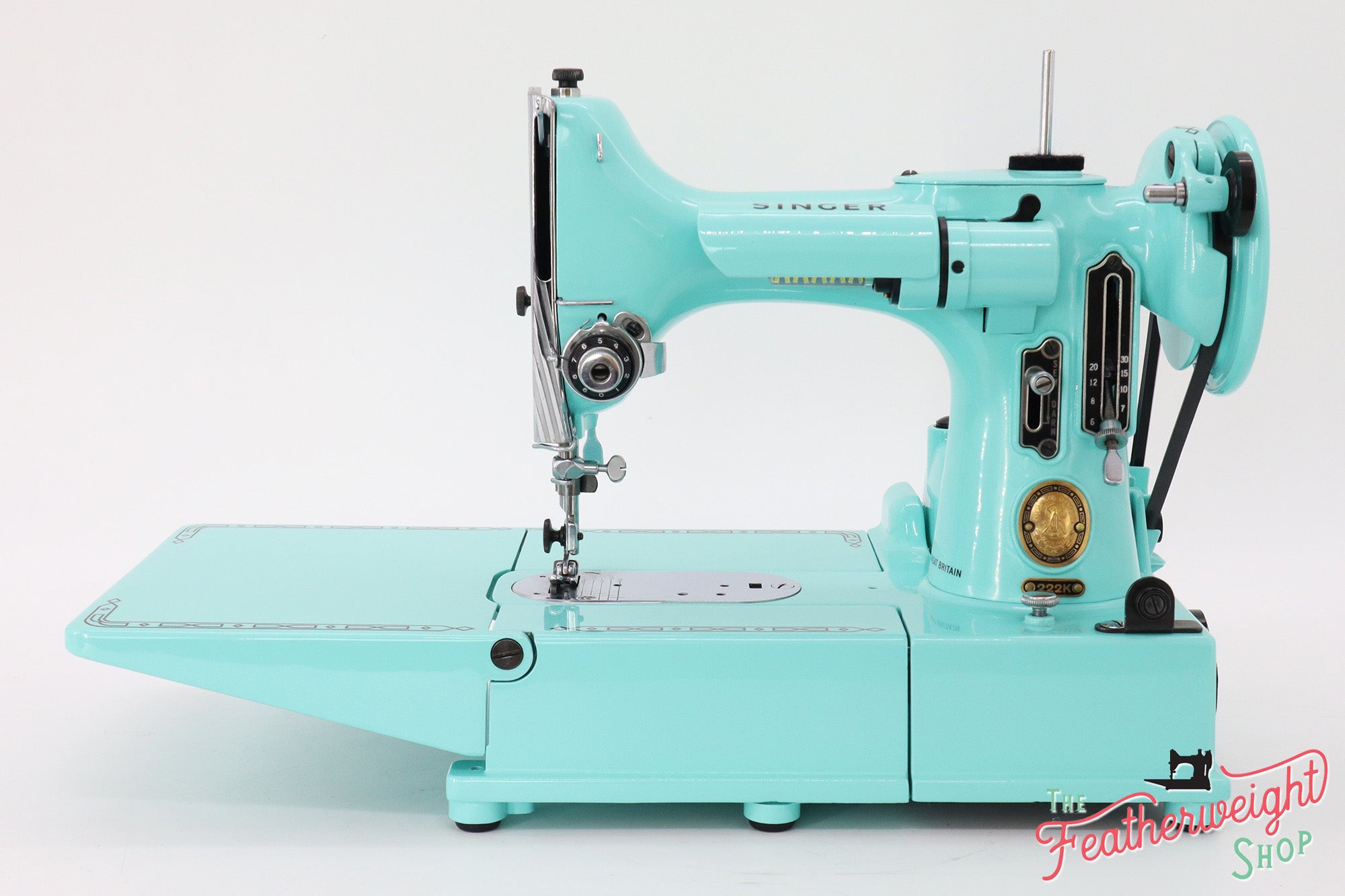 Singer Featherweight 222K Sewing Machine EK63264* - Fully Restored in Tiffany Blue