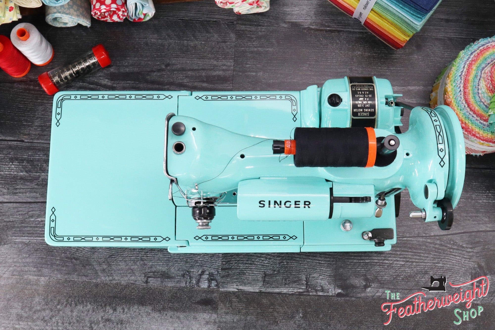 Singer Featherweight 222K Sewing Machine EK63264* - Fully Restored in Tiffany Blue