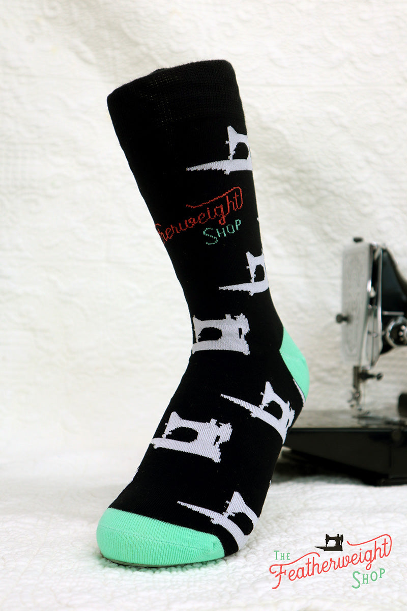 Quilt Socks, White Singer 221 222 Featherweights - Featherweight Shop Design