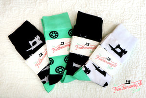 Quilt Socks, Black Singer 221 222 Featherweights - Featherweight Shop Design