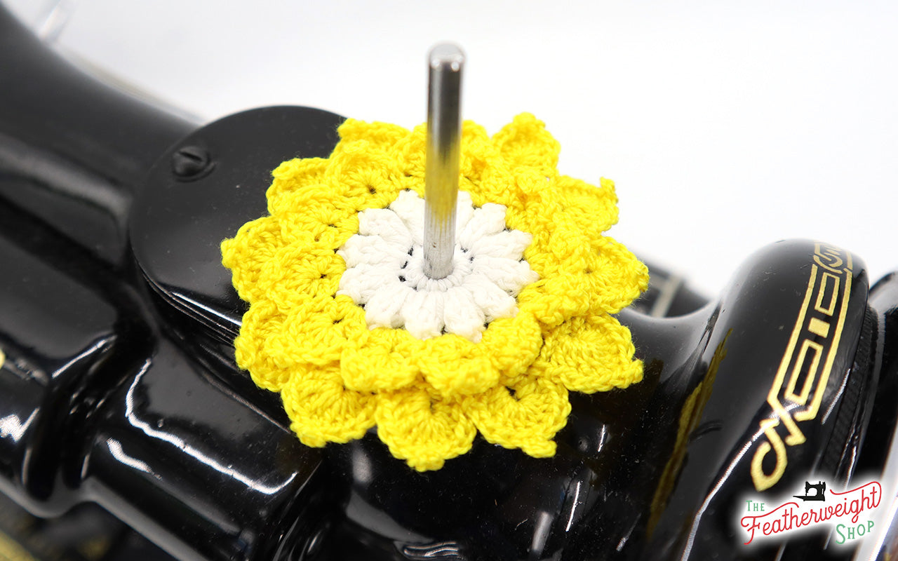 Spool Pin Doily - Two Tone Layered Flower