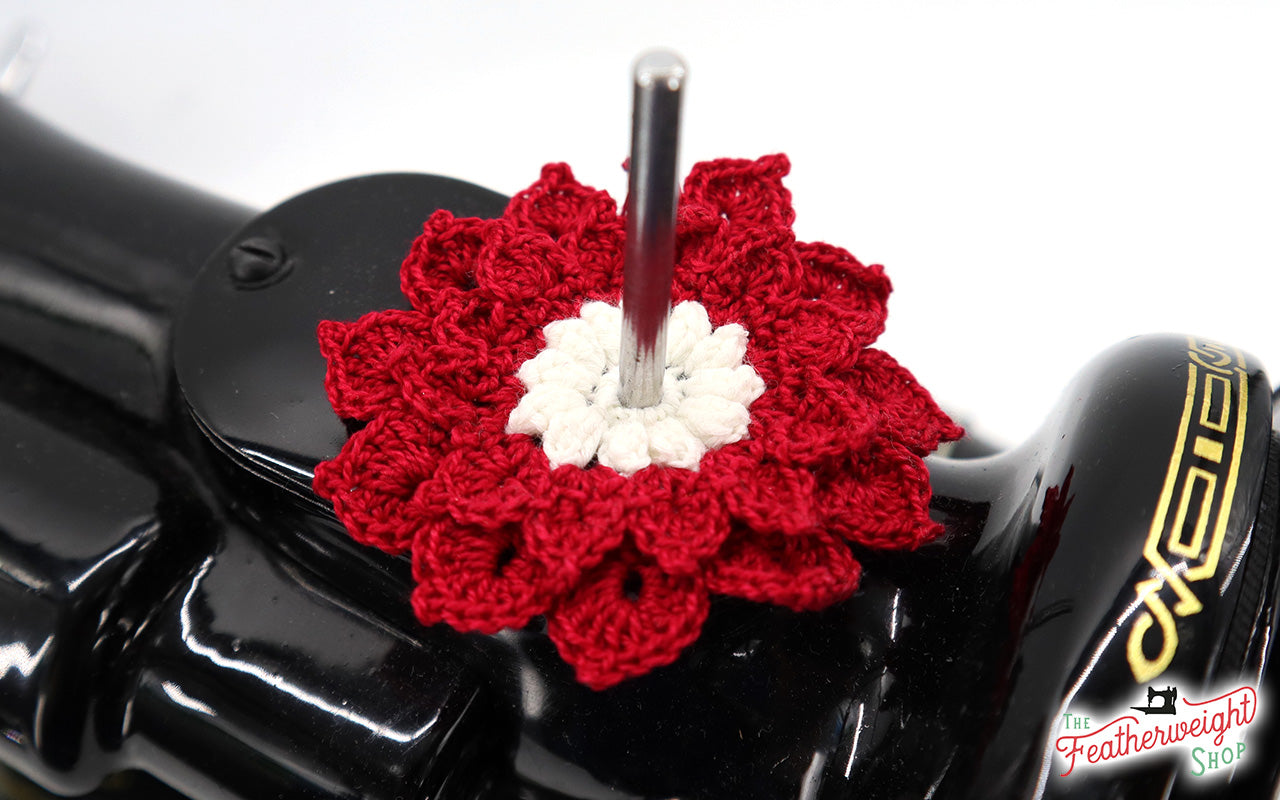 Spool Pin Doily - Two Tone Layered Flower