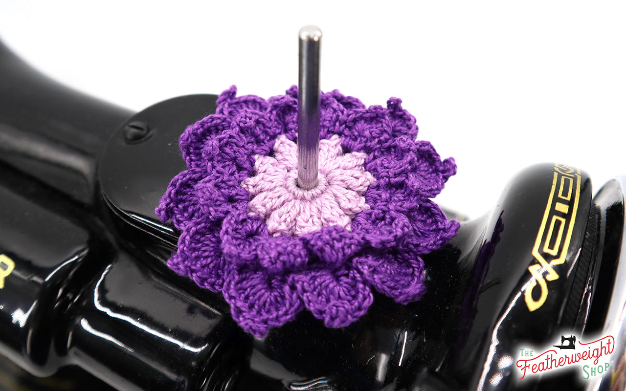 Spool Pin Doily - Two Tone Layered Flower