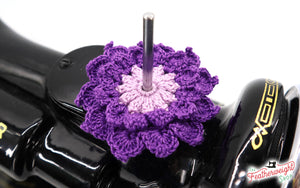 Spool Pin Doily - Two Tone Layered Flower