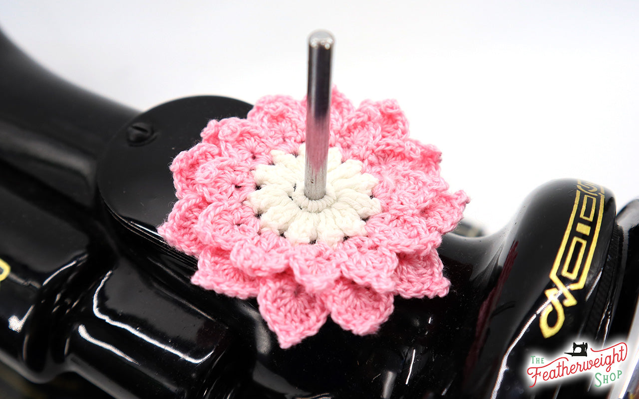 Spool Pin Doily - Two Tone Layered Flower