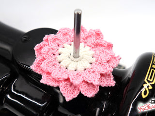 Load image into Gallery viewer, Spool Pin Doily - Two Tone Layered Flower