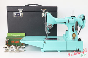 Singer Featherweight 222K Sewing Machine EK63264* - Fully Restored in Tiffany Blue
