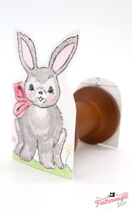 Postcard Spool Pet, Bobbins the Bunny (Bundle of 5)