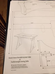 Load image into Gallery viewer, PATTERN, Singer FEATHERWEIGHT TABLE PLANS (Printed)