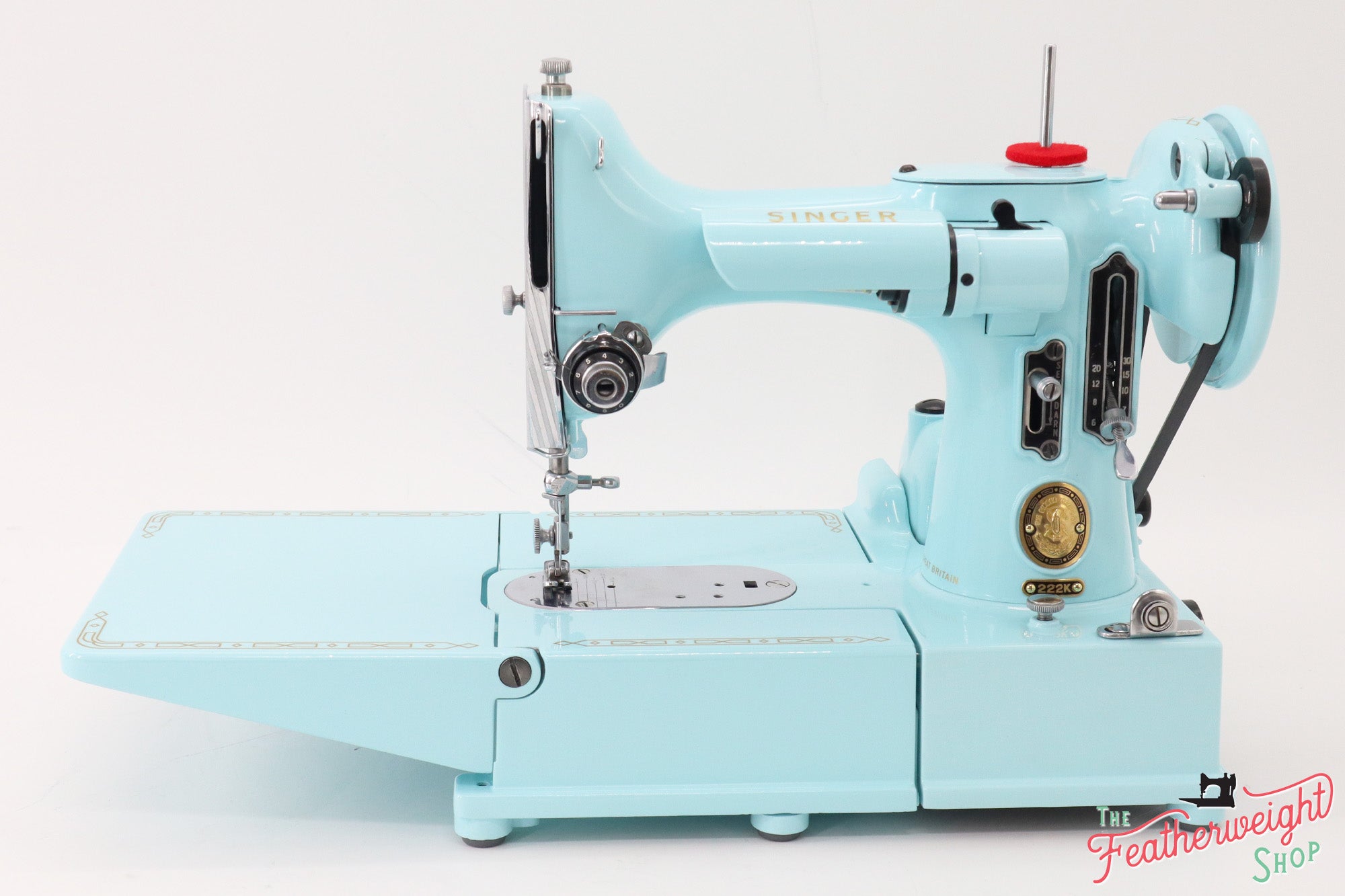 Singer Featherweight 222K Sewing Machine EJ26918* - Fully Restored in Snowflake Blue