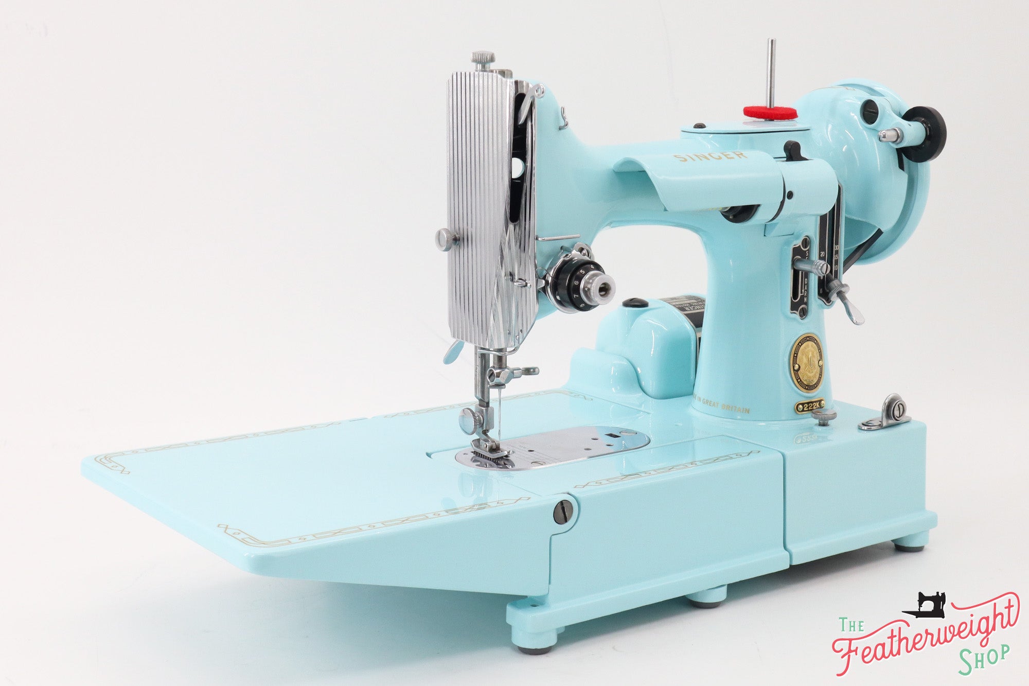 Singer Featherweight 222K Sewing Machine EJ26918* - Fully Restored in Snowflake Blue