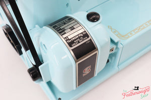 Singer Featherweight 222K Sewing Machine EJ26918* - Fully Restored in Snowflake Blue