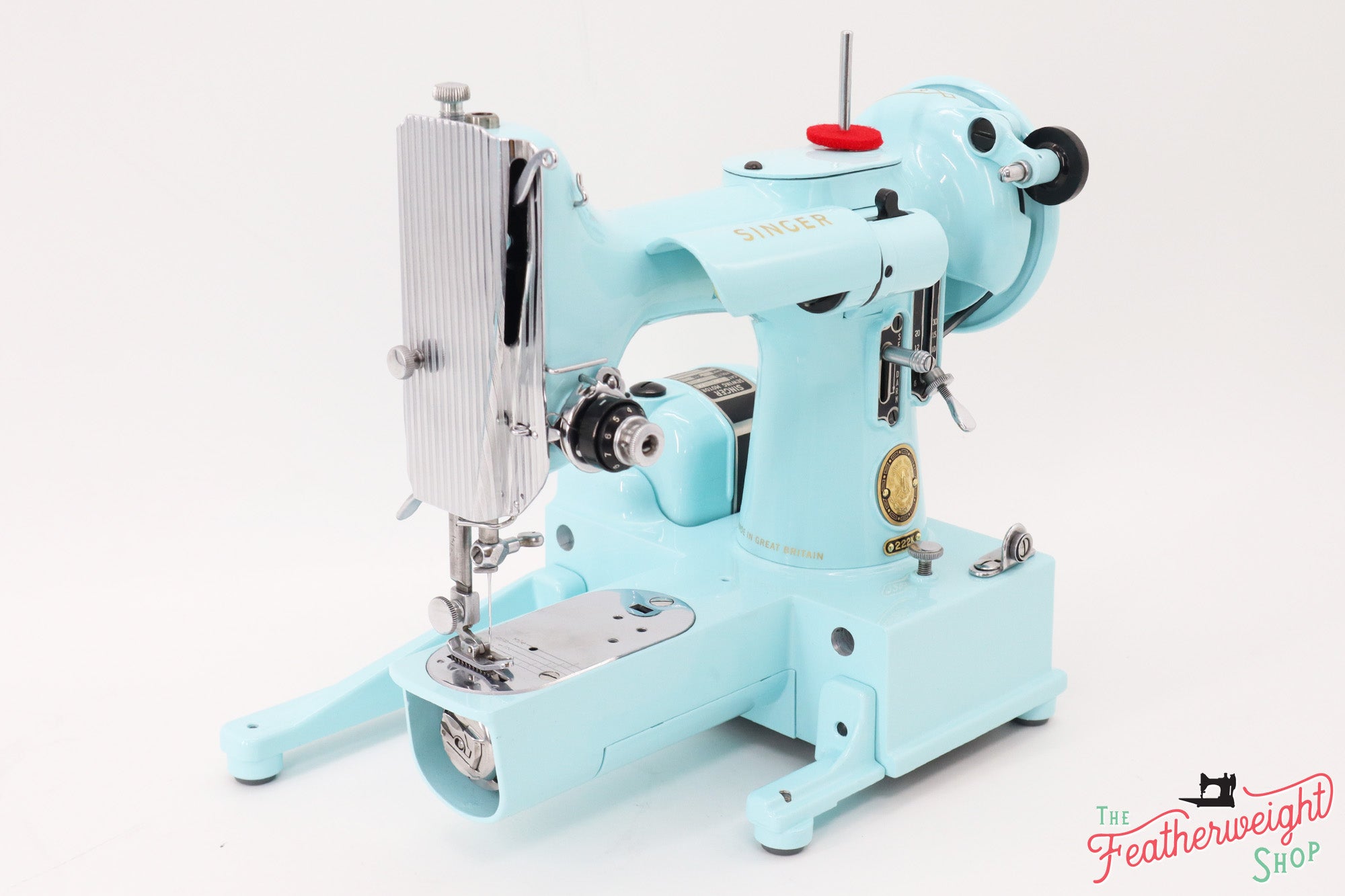 Singer Featherweight 222K Sewing Machine EJ26918* - Fully Restored in Snowflake Blue