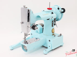 Load image into Gallery viewer, Singer Featherweight 222K Sewing Machine EJ26918* - Fully Restored in Snowflake Blue