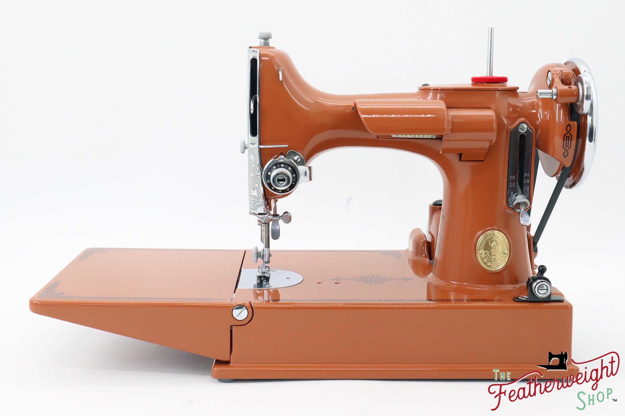 Singer Featherweight Top Decal 221 Fully Restored in Pumpkin Spice, AF382*** - SCARCE