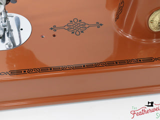 Load image into Gallery viewer, Singer Featherweight Top Decal 221 Fully Restored in Pumpkin Spice, AF382*** - SCARCE
