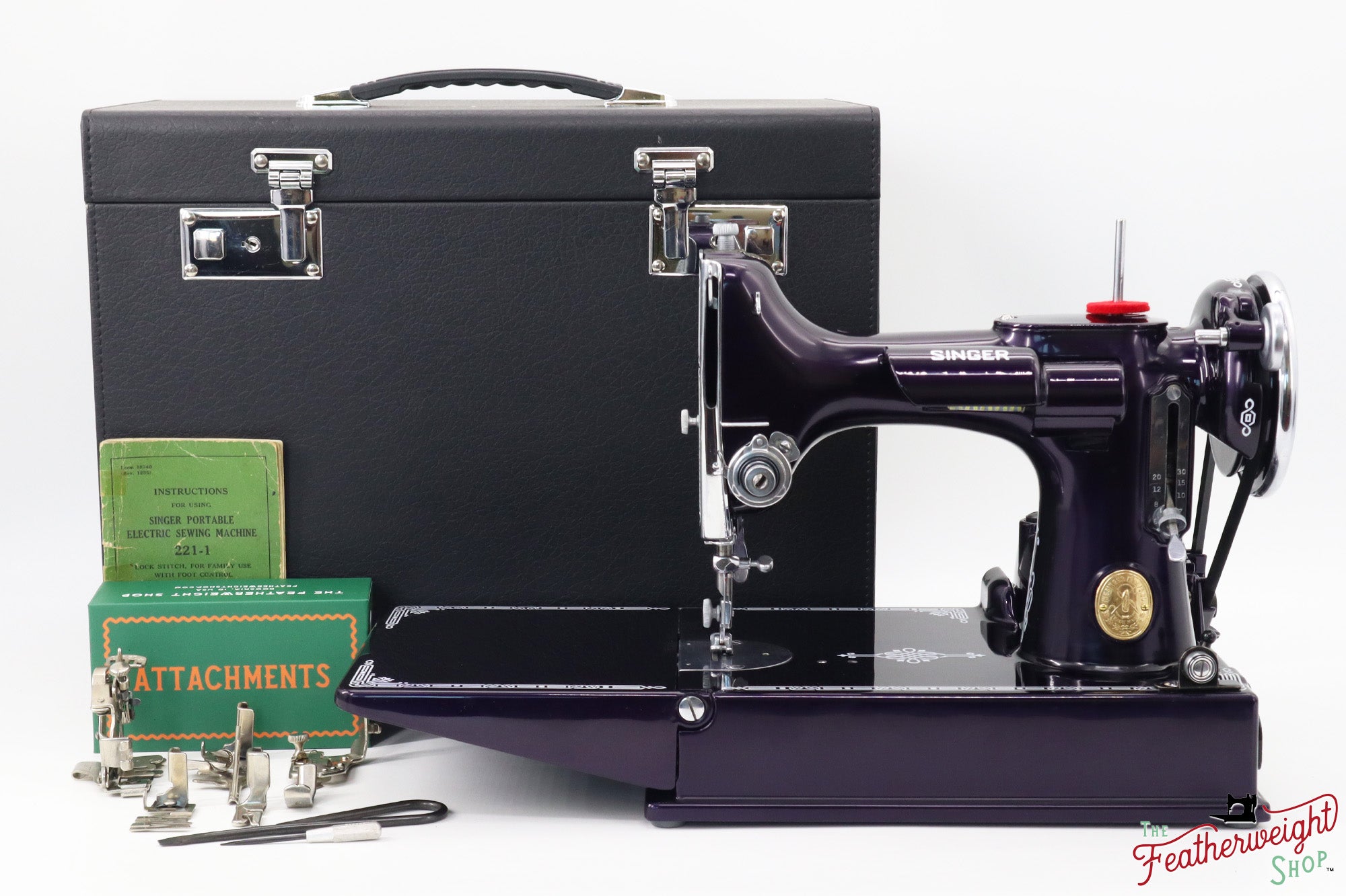 Singer Featherweight 221, AE306*** - Fully Restored in Black Iris