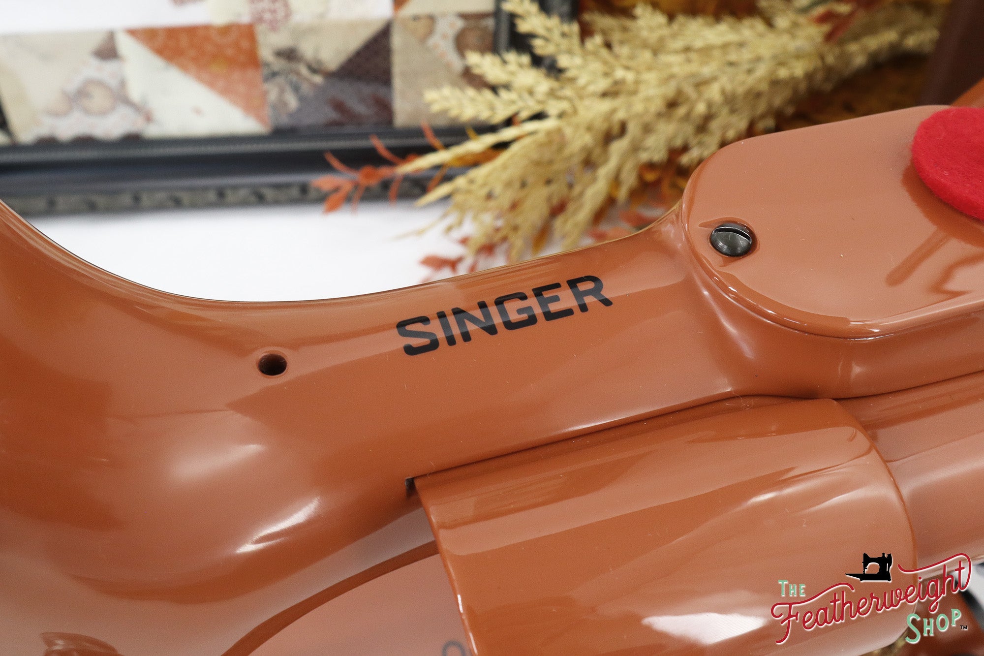 Singer Featherweight Top Decal 221 Fully Restored in Pumpkin Spice, AF382*** - SCARCE