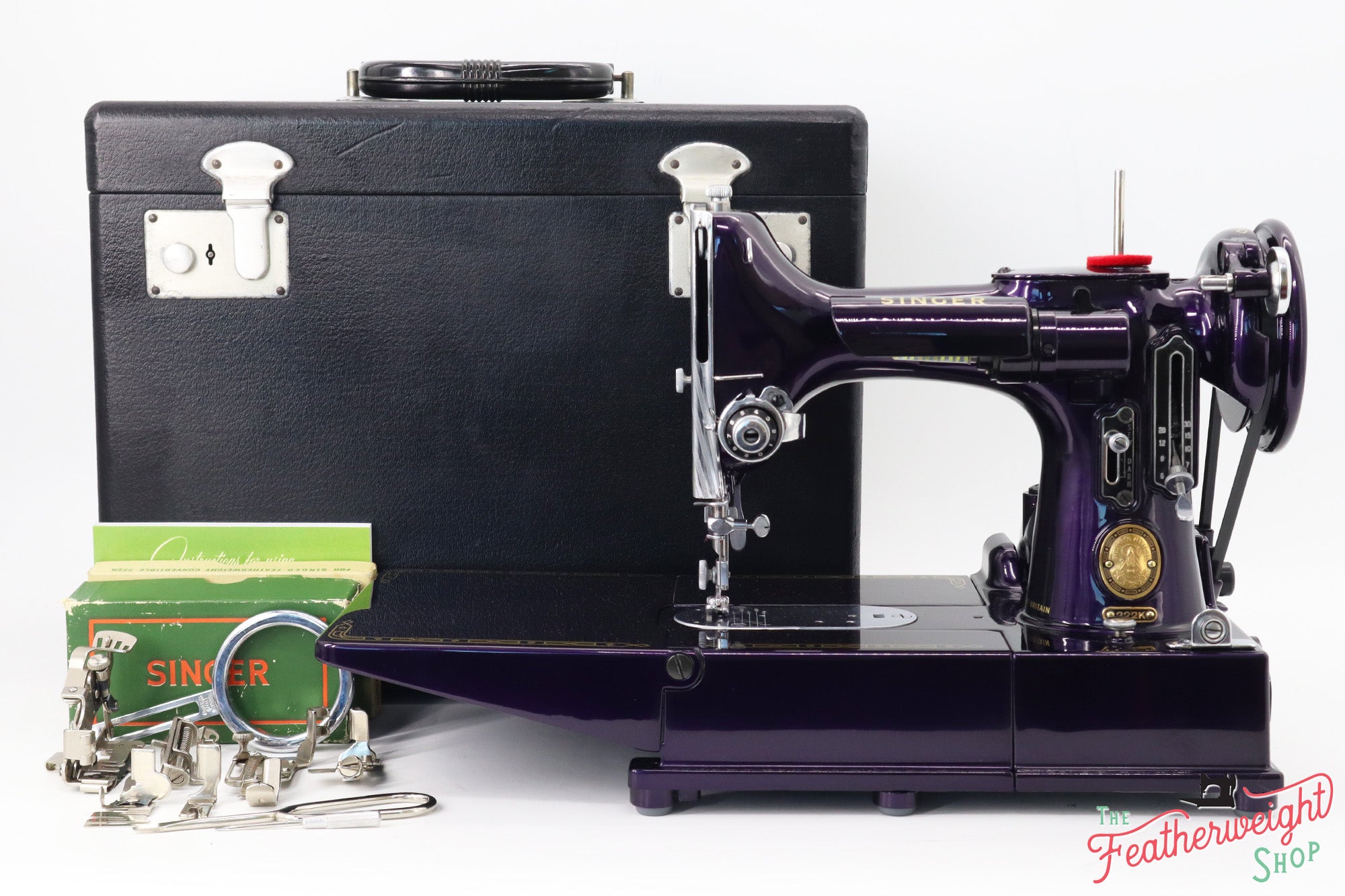 Singer Featherweight 222K Sewing Machine EJ26916* - Fully Restored in Black Iris