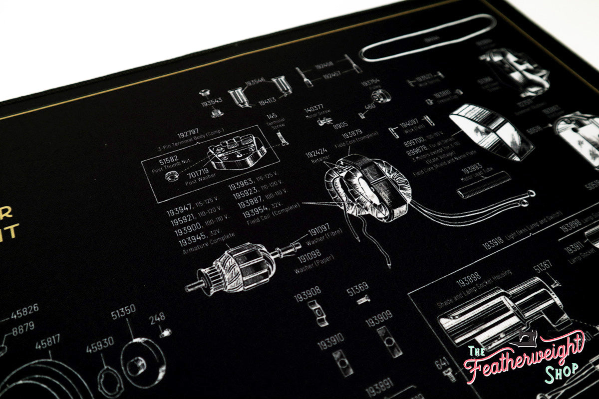 Servicing Mat, Featherweight Schematic