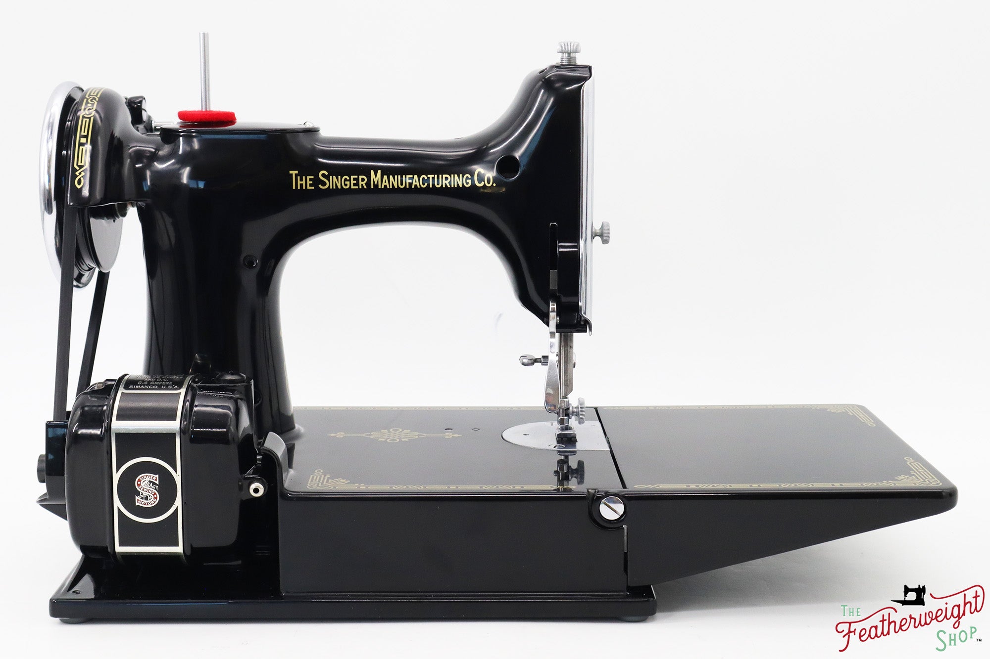 Singer Featherweight 221, Chicago World's Fair, Fully Restored in Gloss Black, AD547*** - RARE