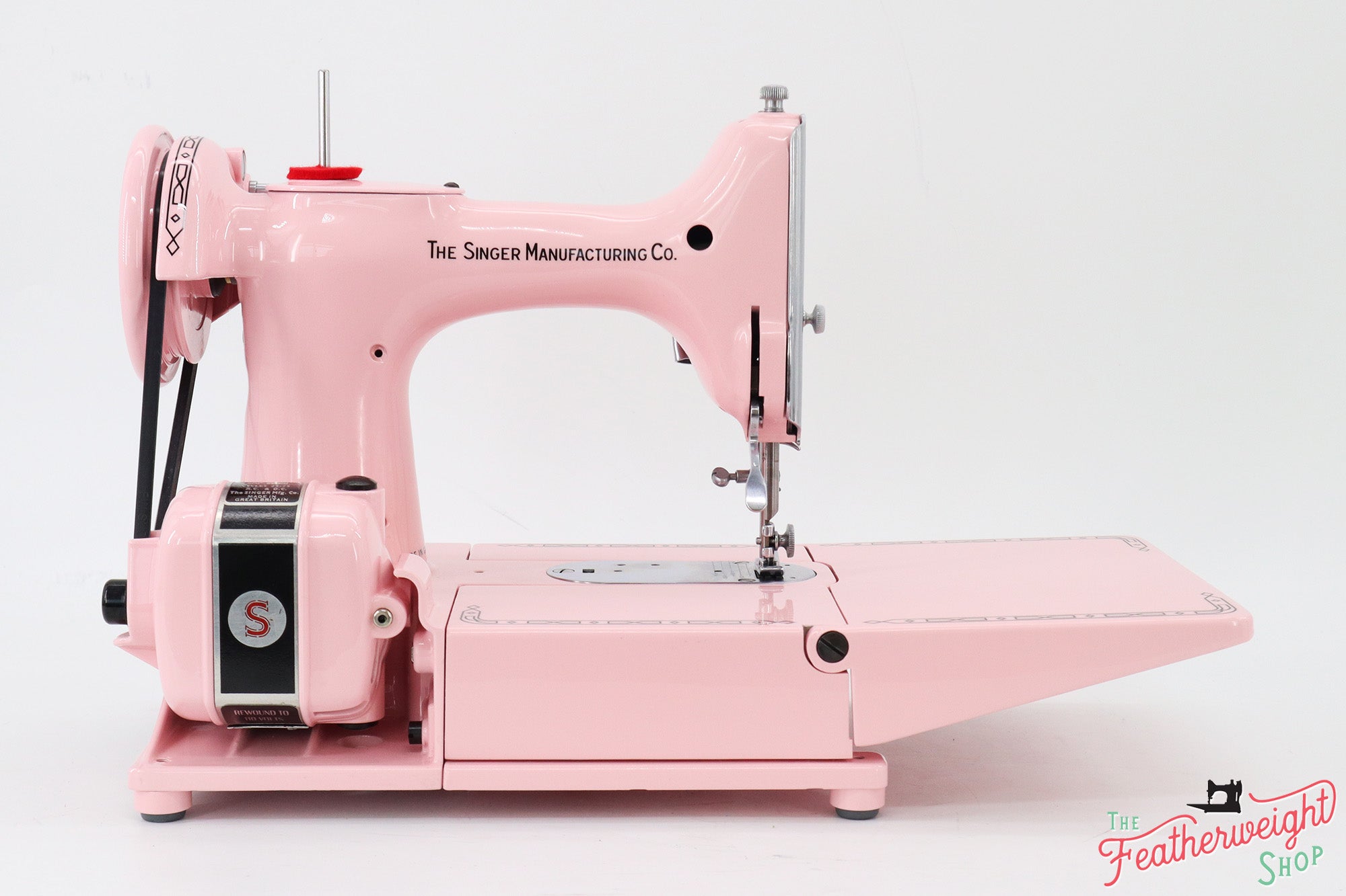 Singer Featherweight 222K Sewing Machine EM6039** - Fully Restored in Poodle Skirt Pink