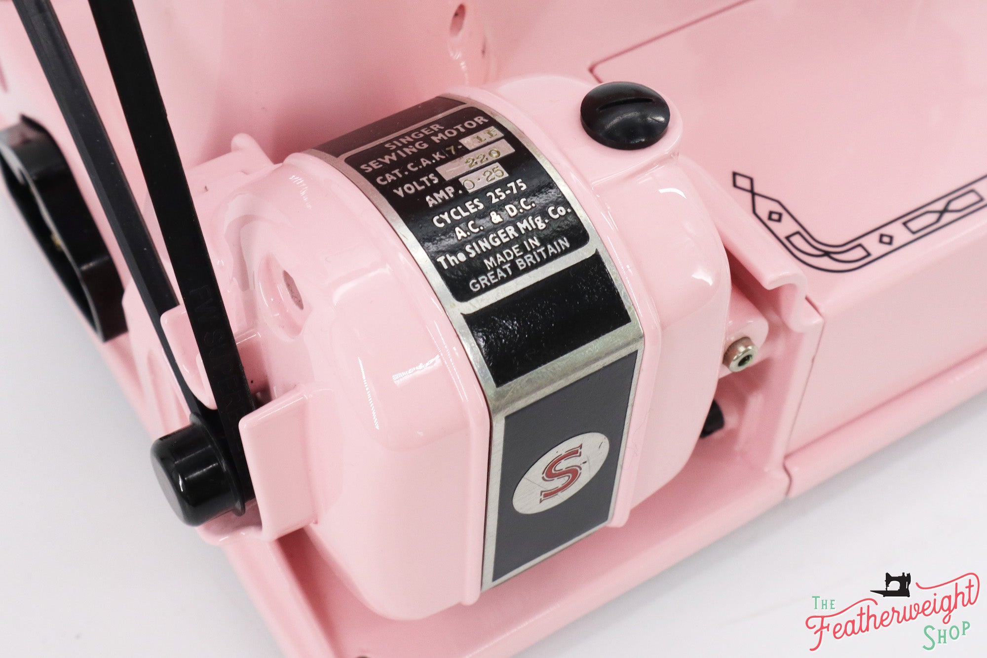 Singer Featherweight 222K Sewing Machine EM6039** - Fully Restored in Poodle Skirt Pink